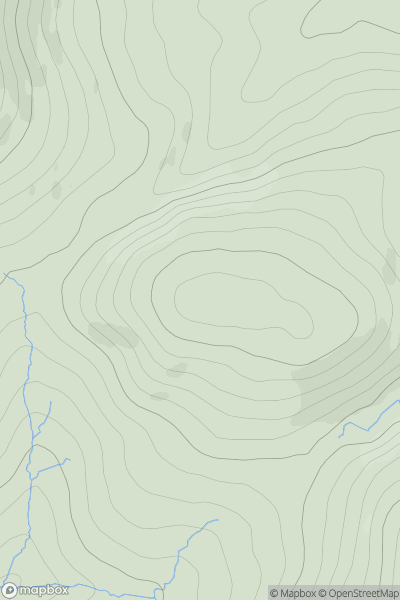 Thumbnail image for Wether Law [Firth of Forth to the River Tweed] [NT137583] showing contour plot for surrounding peak